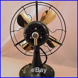 GE General Electric WHIZ Brass Blades Antique Fan Restored LOOK