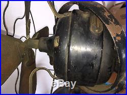 GE Kidney Oscillator Electric Fan Brass, Original Paint, 12 Old Motor ...