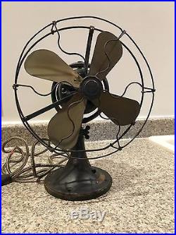 GE Whiz Antique Electric Fan With Brass Blades