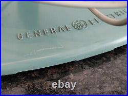 GENERAL ELECTRIC 2 SPEED OSCILATING FAN F15S125 TEAL BLUE GREEN 1950's