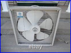 Ge 3 Speed Vintage Metal Box Fan Double Badge Unit