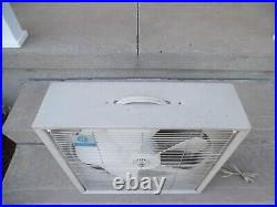 Ge 3 Speed Vintage Metal Box Fan Double Badge Unit