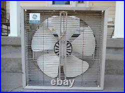 Ge 3 Speed Vintage Metal Box Fan Double Badge Unit