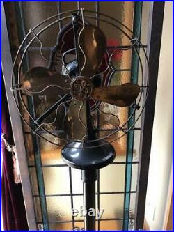 General Electric Antique Standing Floor Fan 53.5 inch 4 Blade Black Not working