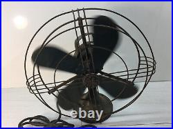 General Electric GE 16 Aluninum 4-Blade 3-Speed Fan Cage Fan Vintage Antique