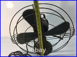 General Electric GE 16 Aluninum 4-Blade 3-Speed Fan Cage Fan Vintage Antique