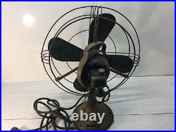 General Electric GE 16 Aluninum 4-Blade 3-Speed Fan Cage Fan Vintage Antique