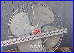 General Electric GE Table Fan F14S125 Oscillating Metal 14 Antique 1940s MCM