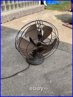 General Electric Oscillating 12 inch Vortalex Art Deco 1940 Fan, 4-Blade 3-Speed