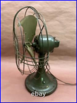 General Electric Oscillating Fan 1930's Art Deco Vortalex blade, 10 inch-2 SPEED