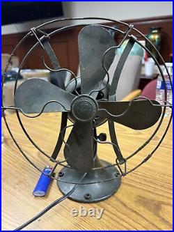 General Electric Whiz Antique Fan Works 12 Tall & 9 In Blade