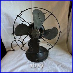 General electric 4 blade brass fan 12 inch blade in working con. Antique