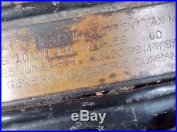 General electric cast iron 12 antique desk fan steam punk brass blade 1900-1901