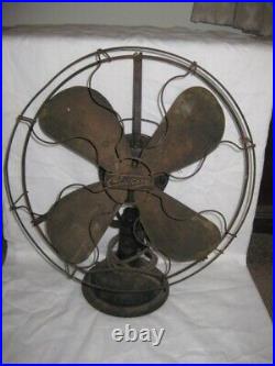 Genuine 16 Century Brass Bladed Oscillating Fan In Untouched Original Condition