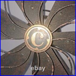 HEAVY ANTIQUE 1930S COMMAND AIR 6 BLADE ELECTRIC OCCILIATING FAN 16 Not Tested