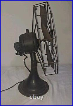 HEAVY ANTIQUE 1930S COMMAND AIR 6 BLADE ELECTRIC OCCILIATING FAN 16 Not Tested