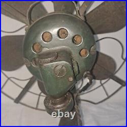 HEAVY ANTIQUE 1930S COMMAND AIR 6 BLADE ELECTRIC OCCILIATING FAN 16 Not Tested