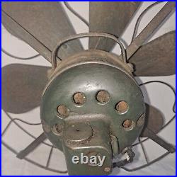 HEAVY ANTIQUE 1930S COMMAND AIR 6 BLADE ELECTRIC OCCILIATING FAN 16 Not Tested