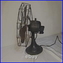 HEAVY ANTIQUE 1930S COMMAND AIR 6 BLADE ELECTRIC OCCILIATING FAN 16 Not Tested