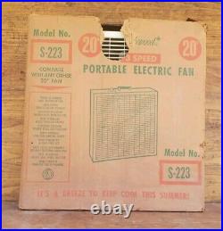 Lakewood Model S-223 20 Portable 3 Speed 5700 CFM Electric Box Fan