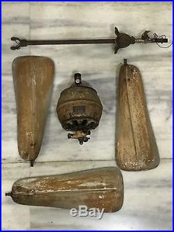 MUSEUM RARE 1910s F & C OSLER ANTIQUE DC ELECTRIC CAST IRON CEILING FAN WORKING