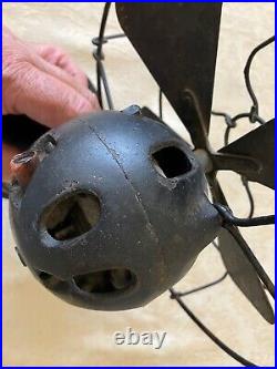 Menominee Antique Ball Motor Electric Desk Fan Single Speed AS-IS