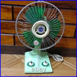 National Antique Electric 23cm Tabletop Fan Vintage Showa Old From JAPAN