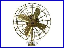 Nautical Brass Adjustable Tripod Floor Fan Antique Style Art Decor Unique Home