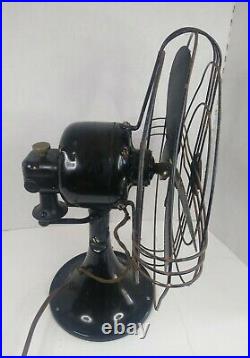 Nice Antique/Vintage GE 12 Desk Fan 2 Speeds Oscillation 1930s