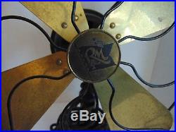 OLD ANTIQUE VTG R&M ROBBINS & MYERS No 3854 OSCILLATING ELECTRIC FAN