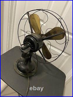 Old Antique Vtg R&m Robbins & Myers No 3854 Oscillating Electric Fan