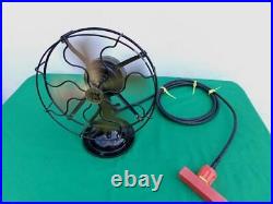 Old Robbins & Myers 9 Brass Blade 3-speed Oscillating Fan Model 3600 Works