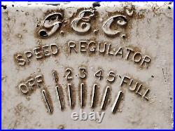 Old Vintage G. E. C. Cast Iron & Bakelite Volts 220/230 Type 2 A. C. Fan Regulator