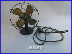 Old Vtg G. E. Series G 6 Electric Fan Brass Blades 110 Volts AC or DC (Working)