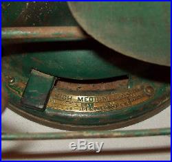 Old antique vtg 1920's General Electric Fan 12 Brass Blades No 75423 Working