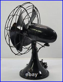 PV Vintage Diehl Green 3-Speed Electric Metal 4 Blade 14 Tabletop Fan USA