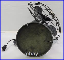 PV Vintage Diehl Green 3-Speed Electric Metal 4 Blade 14 Tabletop Fan USA