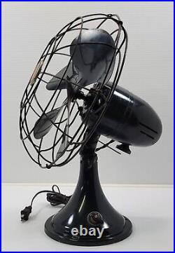 PV Vintage Diehl Green 3-Speed Electric Metal 4 Blade 14 Tabletop Fan USA