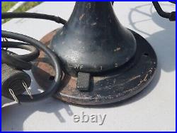 Pat. 1914 Century 4 Blade 3 Speed 13 Oscillating Brass Fan Model 102 Works