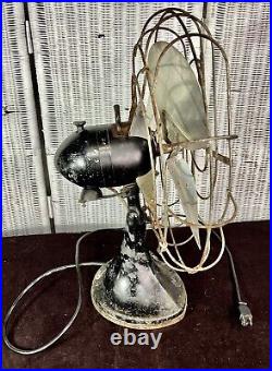 Pre War HUNTER ZEPHAIR Table Fan #265 Type C-16 Escalating 16 Works. Oscillating