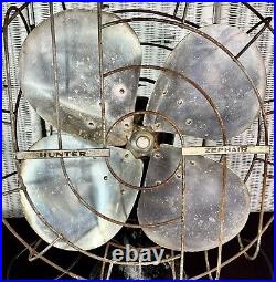 Pre War HUNTER ZEPHAIR Table Fan #265 Type C-16 Escalating 16 Works. Oscillating