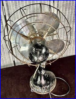 Pre War HUNTER ZEPHAIR Table Fan #265 Type C-16 Escalating 16 Works. Oscillating