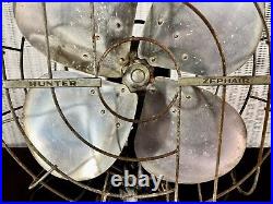 Pre War HUNTER ZEPHAIR Table Fan #265 Type C-16 Escalating 16 Works. Oscillating