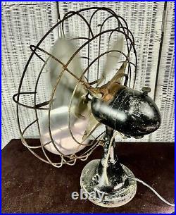 Pre War HUNTER ZEPHAIR Table Fan #265 Type C-16 Escalating 16 Works. Oscillating