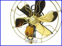 Pro Restored Rare GE Antique Brass Electric Wall Mounted Telephone Operators Fan
