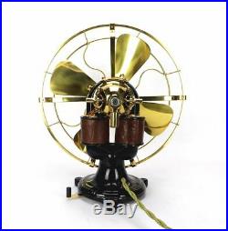 Professionally Restored Antique 1897 12 Western Electric Bipolar DC Brass Fan