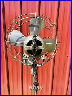 RARE Antique Holtzer Cabot Electric Co. Alternating Fan Motor 13 X 6 Ft