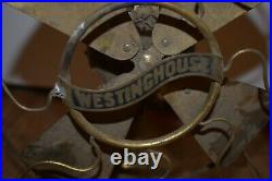 RARE Antique Vintage Westinghouse 98926 B 4-Blade ALL Brass DESK Fan