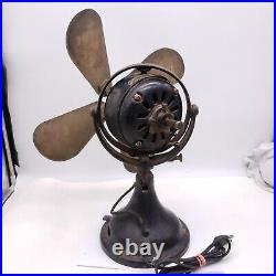 RARE General Electric 16 Oscillating Brass Blade GE Fan 3 Speed 4 Blade 1901