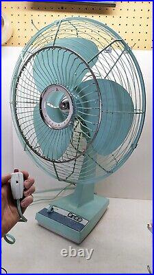 RARE Vintage MITSUBISHI Electric Fan Antique Showa Retro 3 Stages Japan Remote